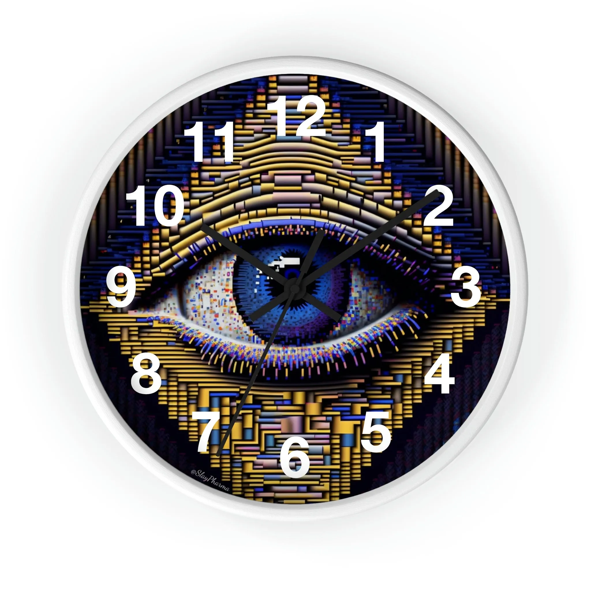 All Seeing Eye Wall Clock #4 w/ numbers