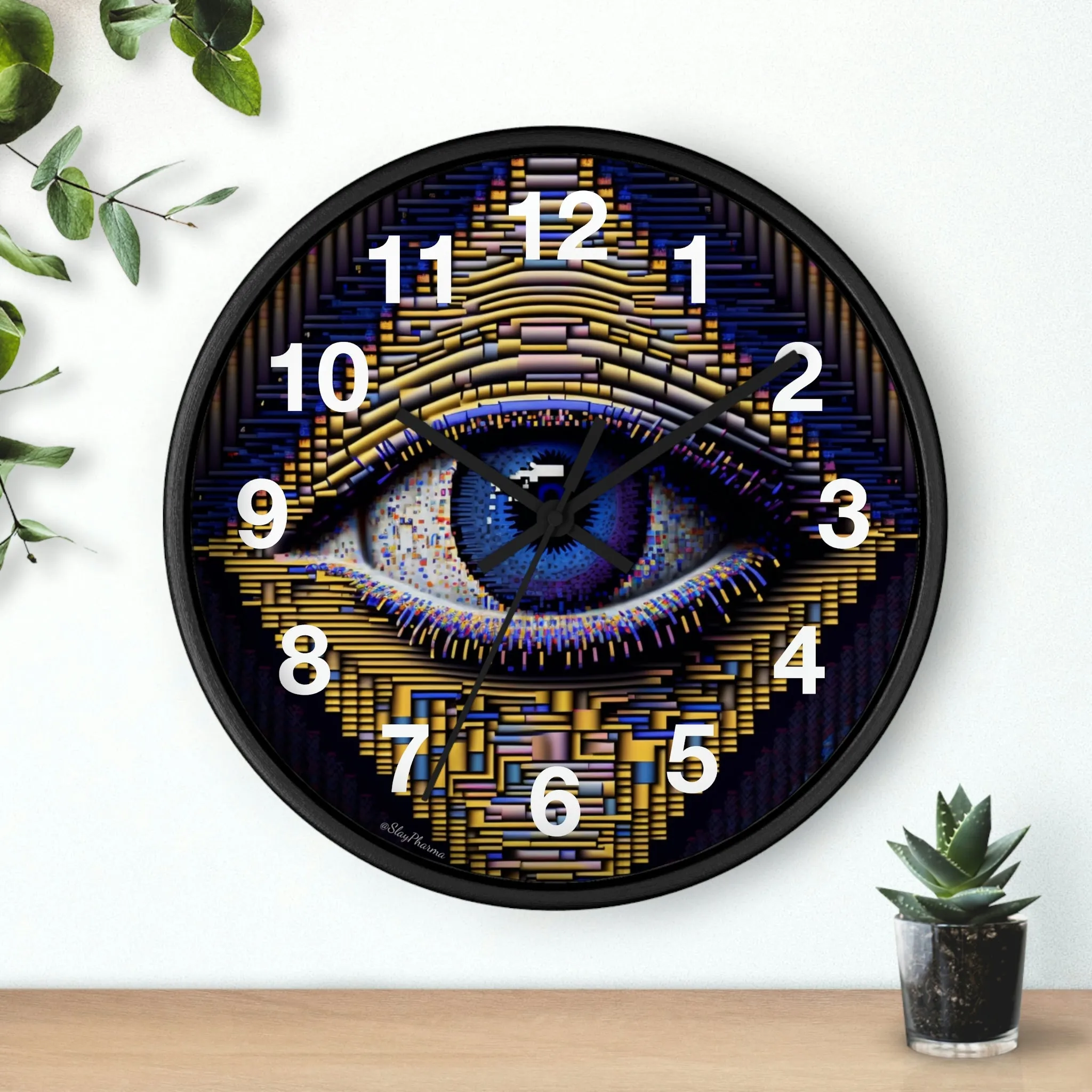 All Seeing Eye Wall Clock #4 w/ numbers
