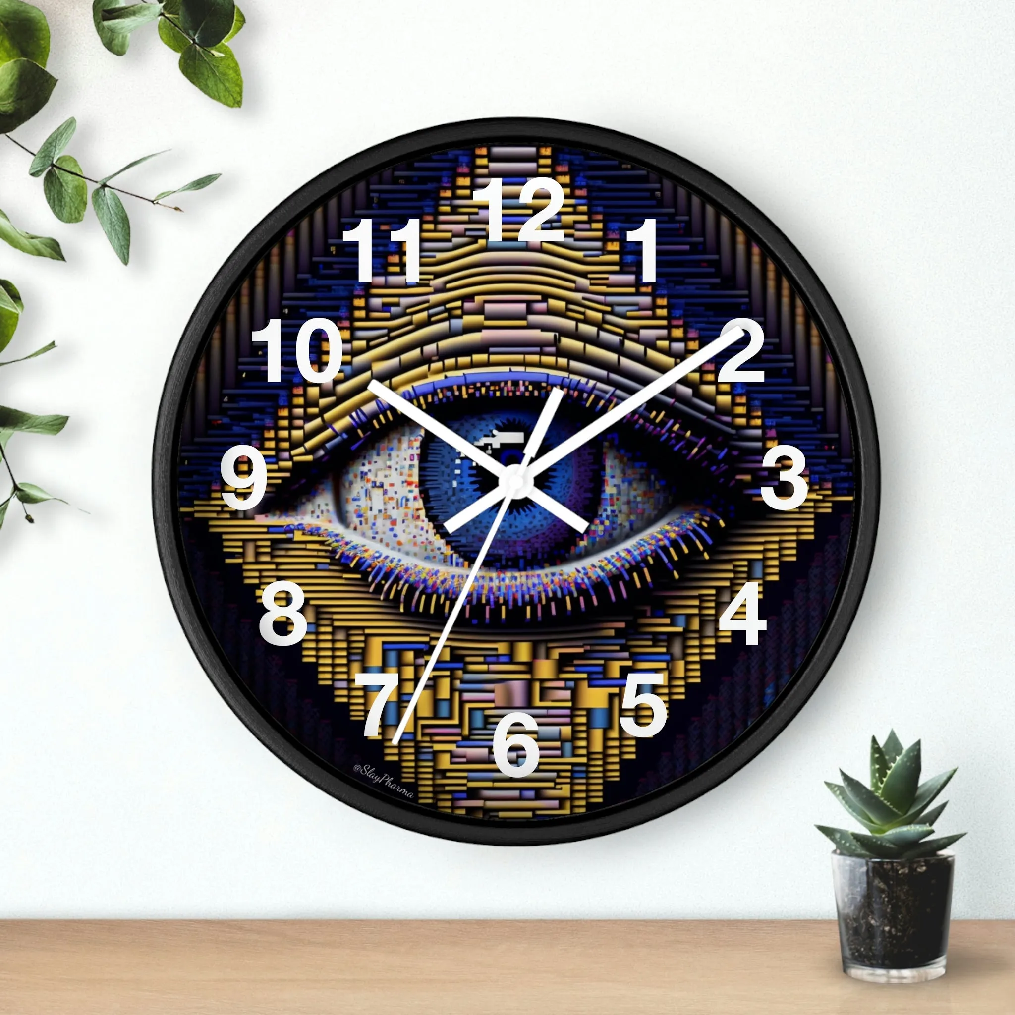 All Seeing Eye Wall Clock #4 w/ numbers