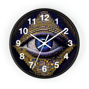 All Seeing Eye Wall Clock #4 w/ numbers