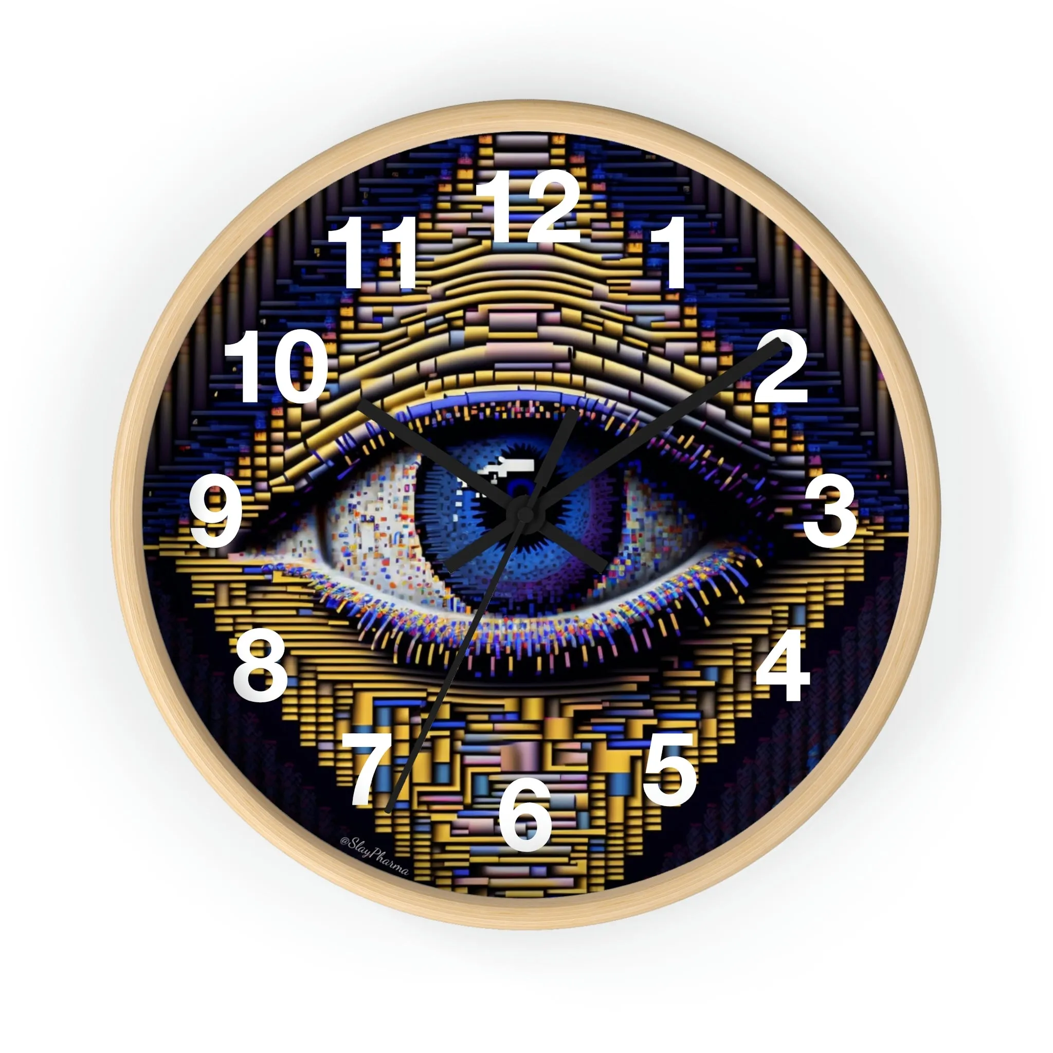 All Seeing Eye Wall Clock #4 w/ numbers