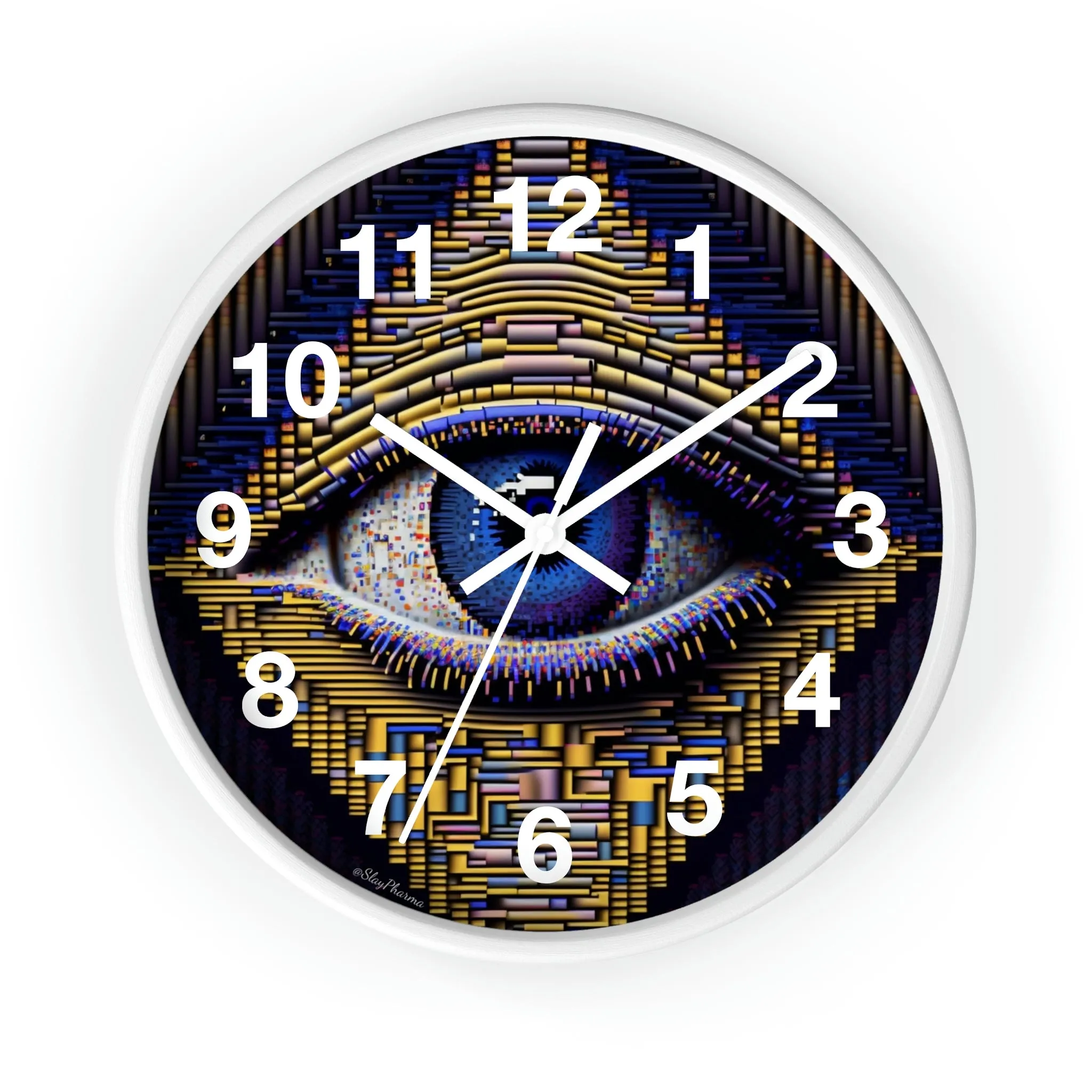 All Seeing Eye Wall Clock #4 w/ numbers