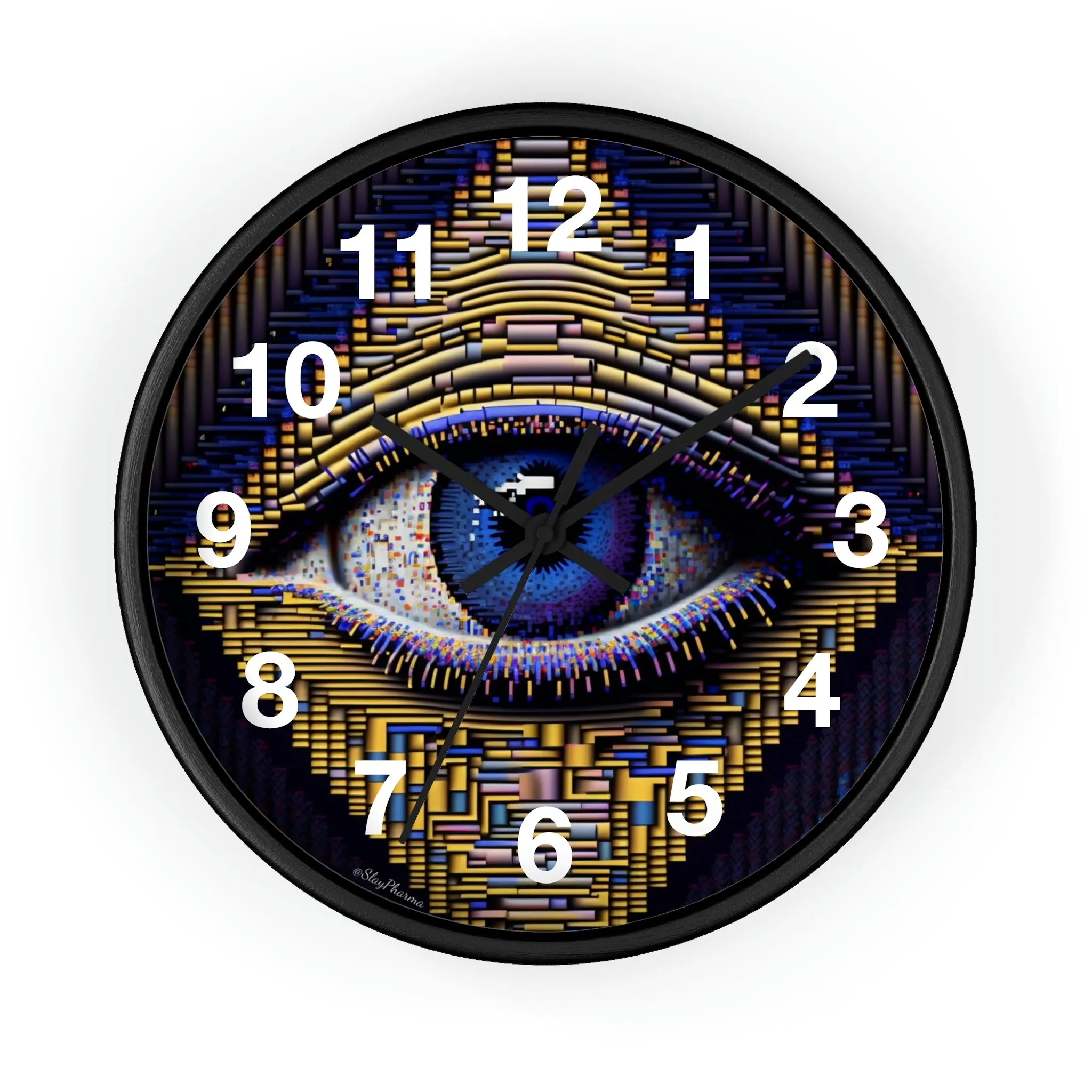 All Seeing Eye Wall Clock #4 w/ numbers