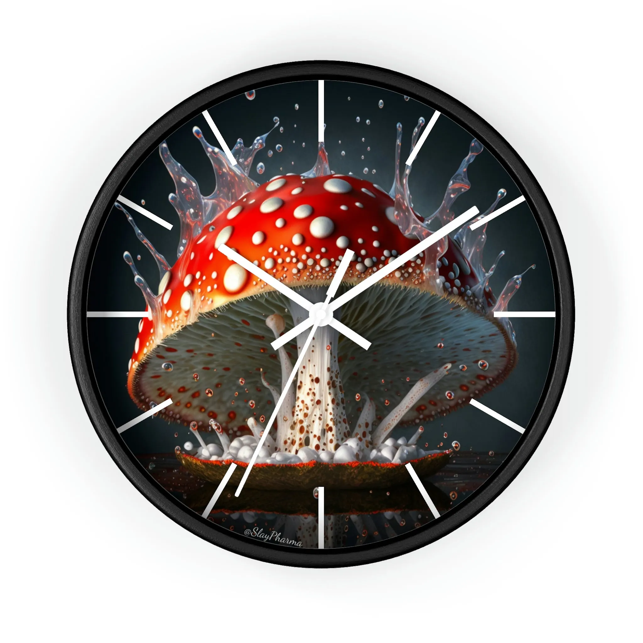 Amanita Dreams Wall Clock #3 w/ lines