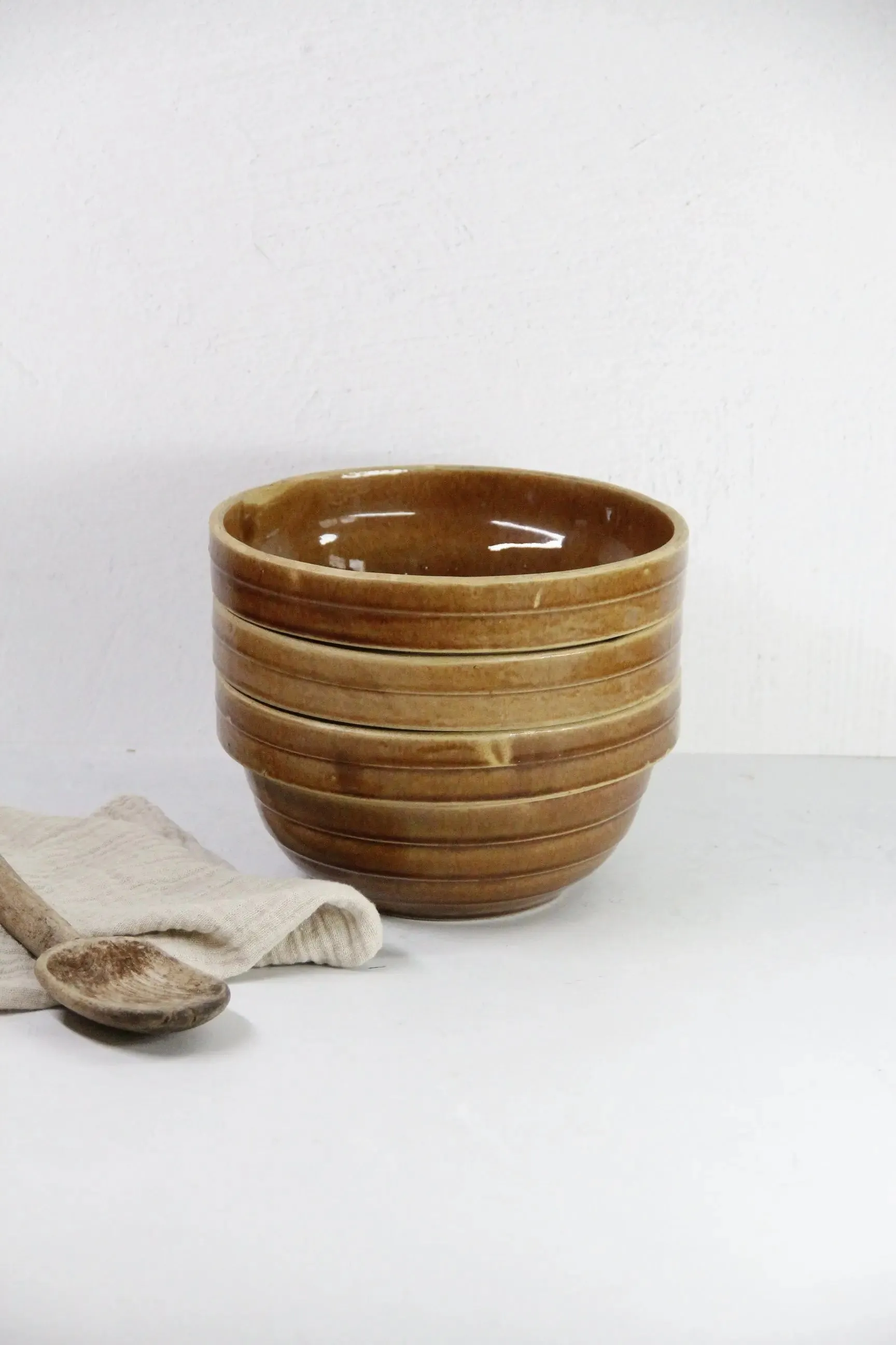 Assorted Antique Stoneware Bowl | Crock Mixing/Stacking