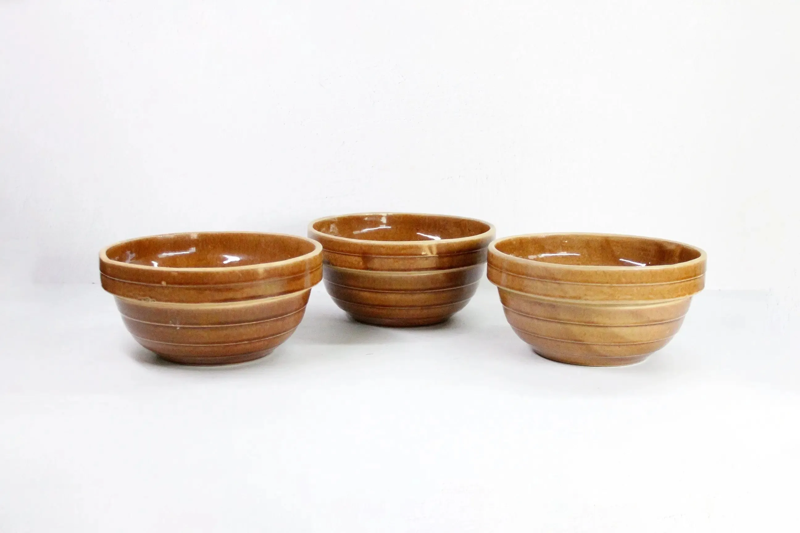Assorted Antique Stoneware Bowl | Crock Mixing/Stacking