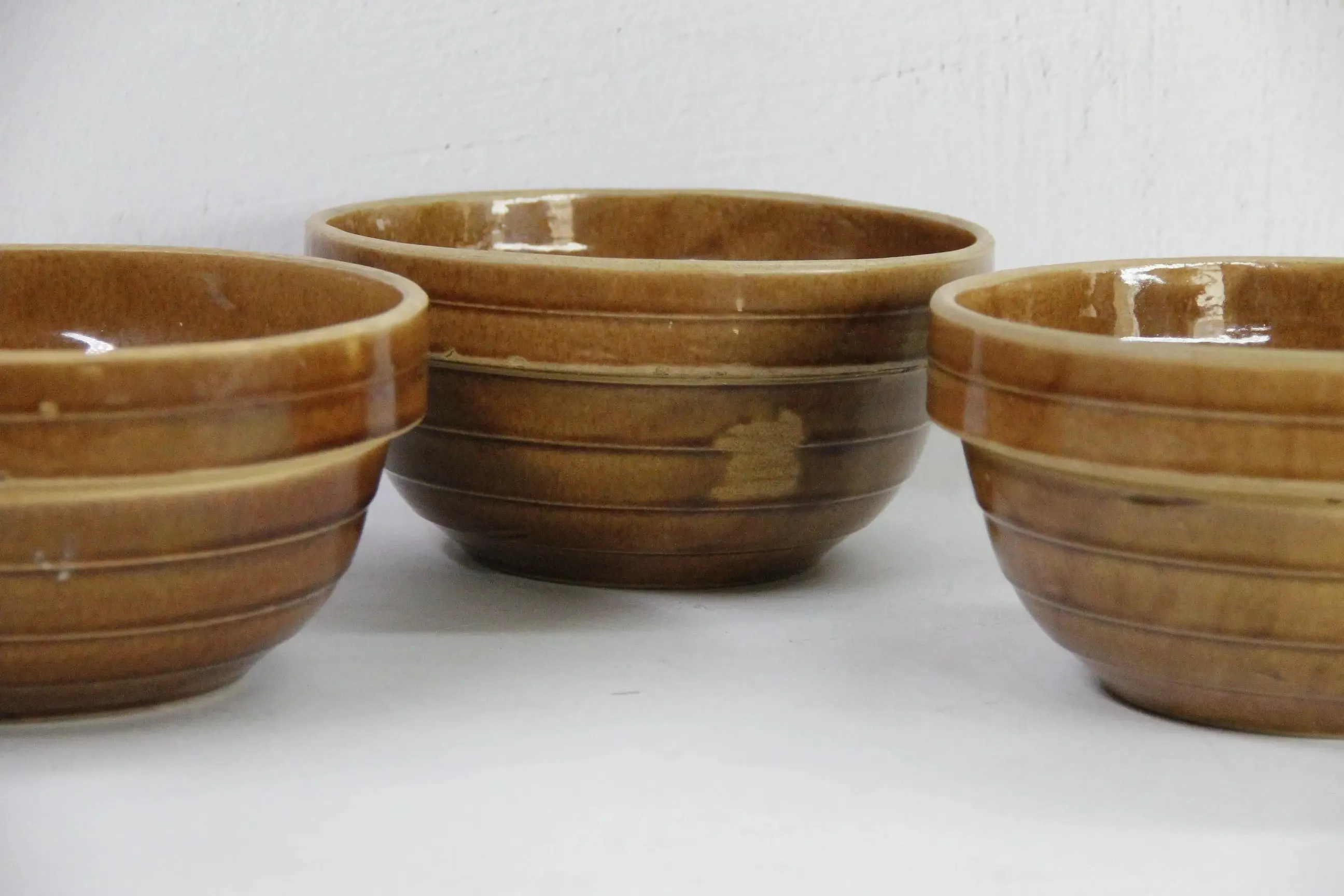 Assorted Antique Stoneware Bowl | Crock Mixing/Stacking