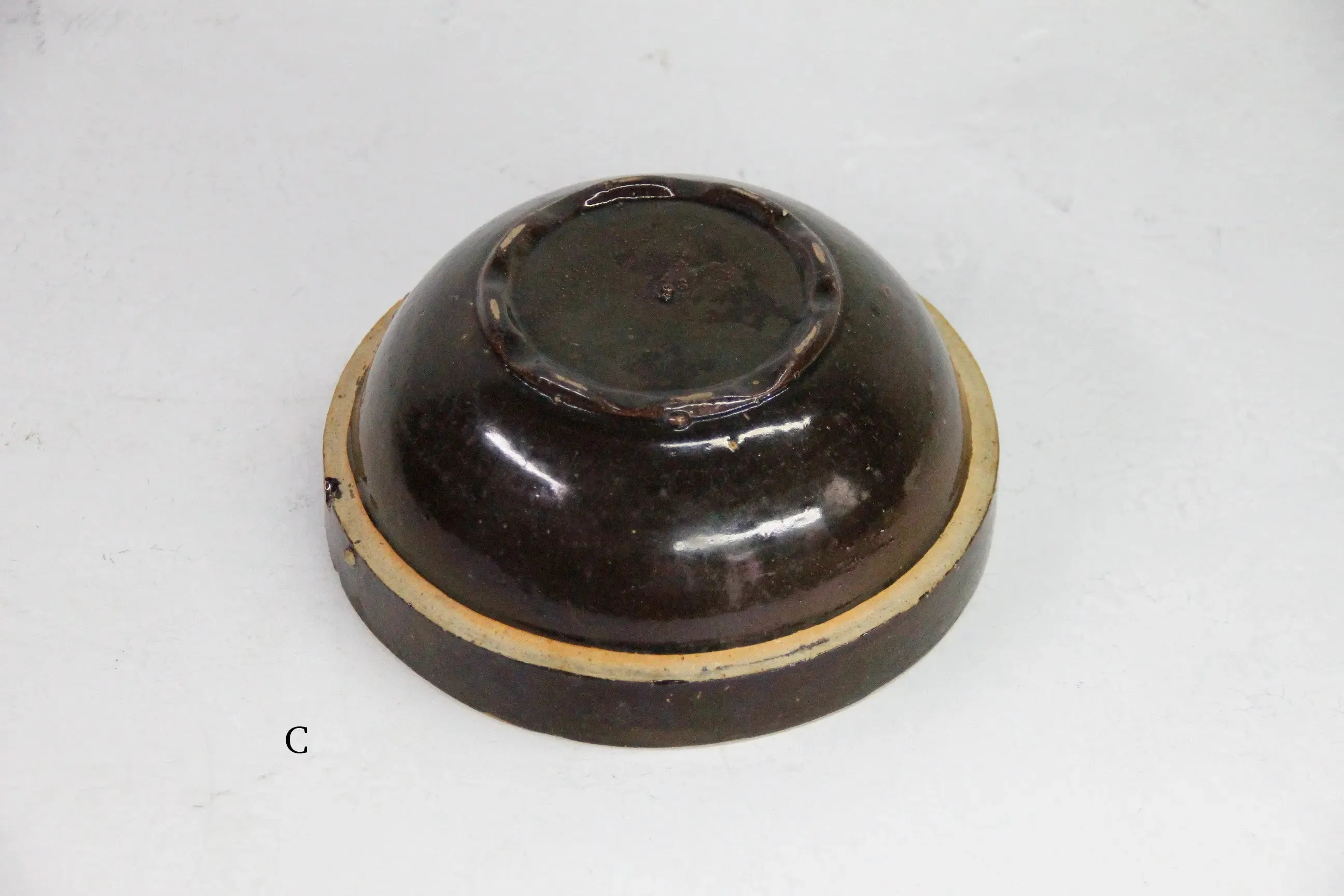 Assorted Antique Stoneware Bowl | Kitchen Crock Mixing Bowl-Brown