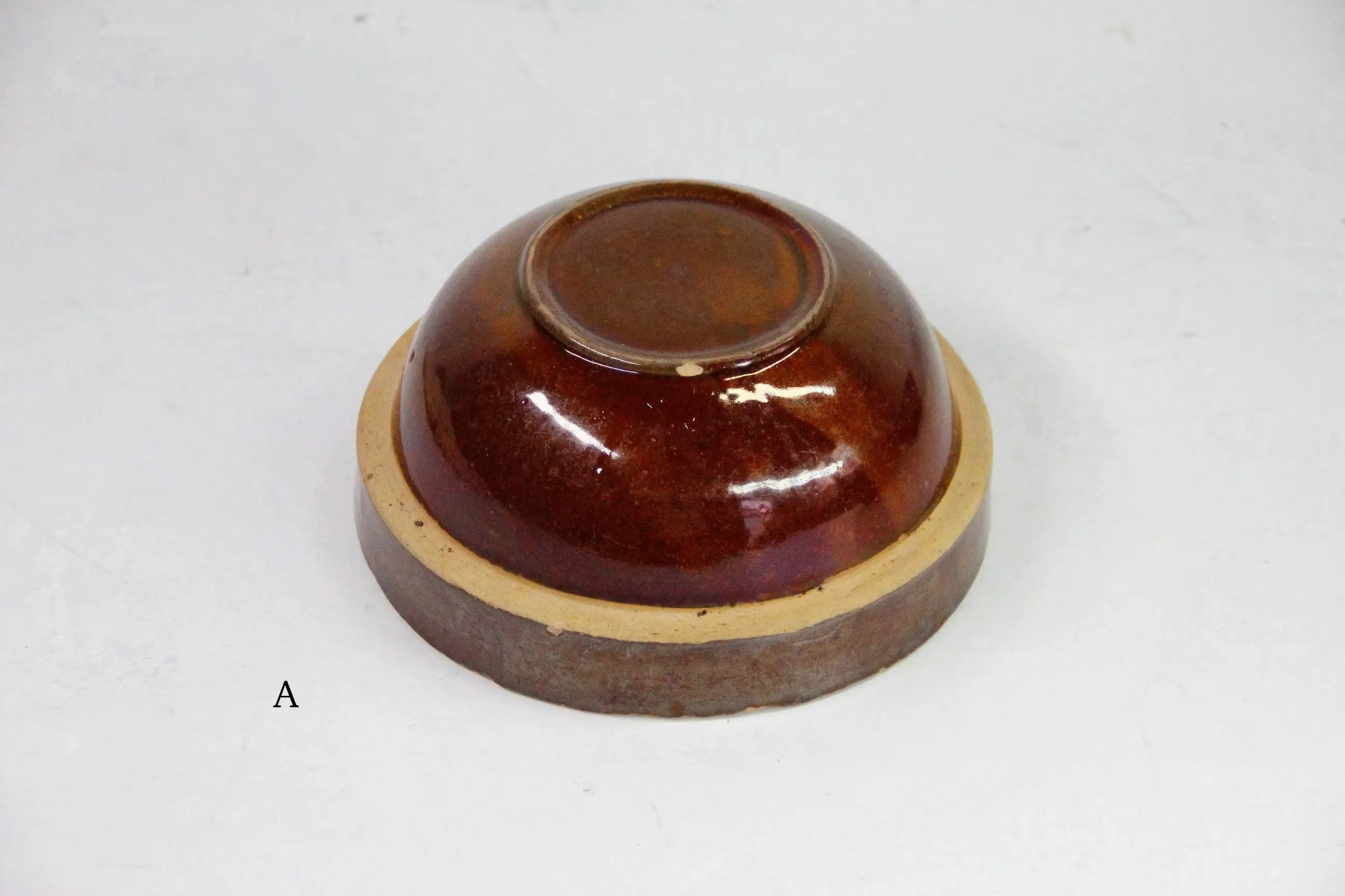 Assorted Antique Stoneware Bowl | Kitchen Crock Mixing Bowl-Brown