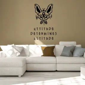 Attitude determines altitude Butterfly Decal