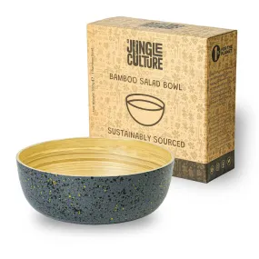 Bamboo Serving Bowl | Wooden Bowls (18cm /7" Diameter): Dark Grey