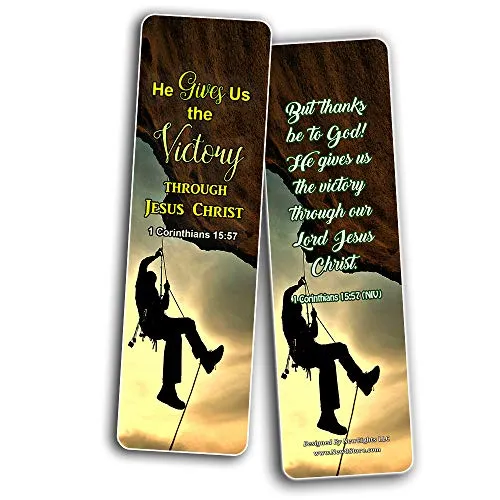 Bible Verses about Victory NIV Bookmarks (30 Pack) - Handy Christian Daily Reminder