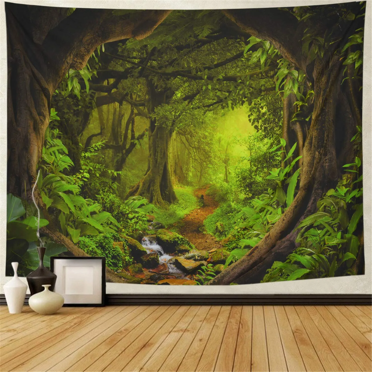 Big Tapestry Beautiful Natural Forest Large Wall Hanging Hippie