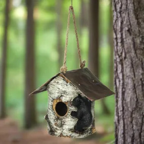 Birdhouse-Birch Tree and Bear
