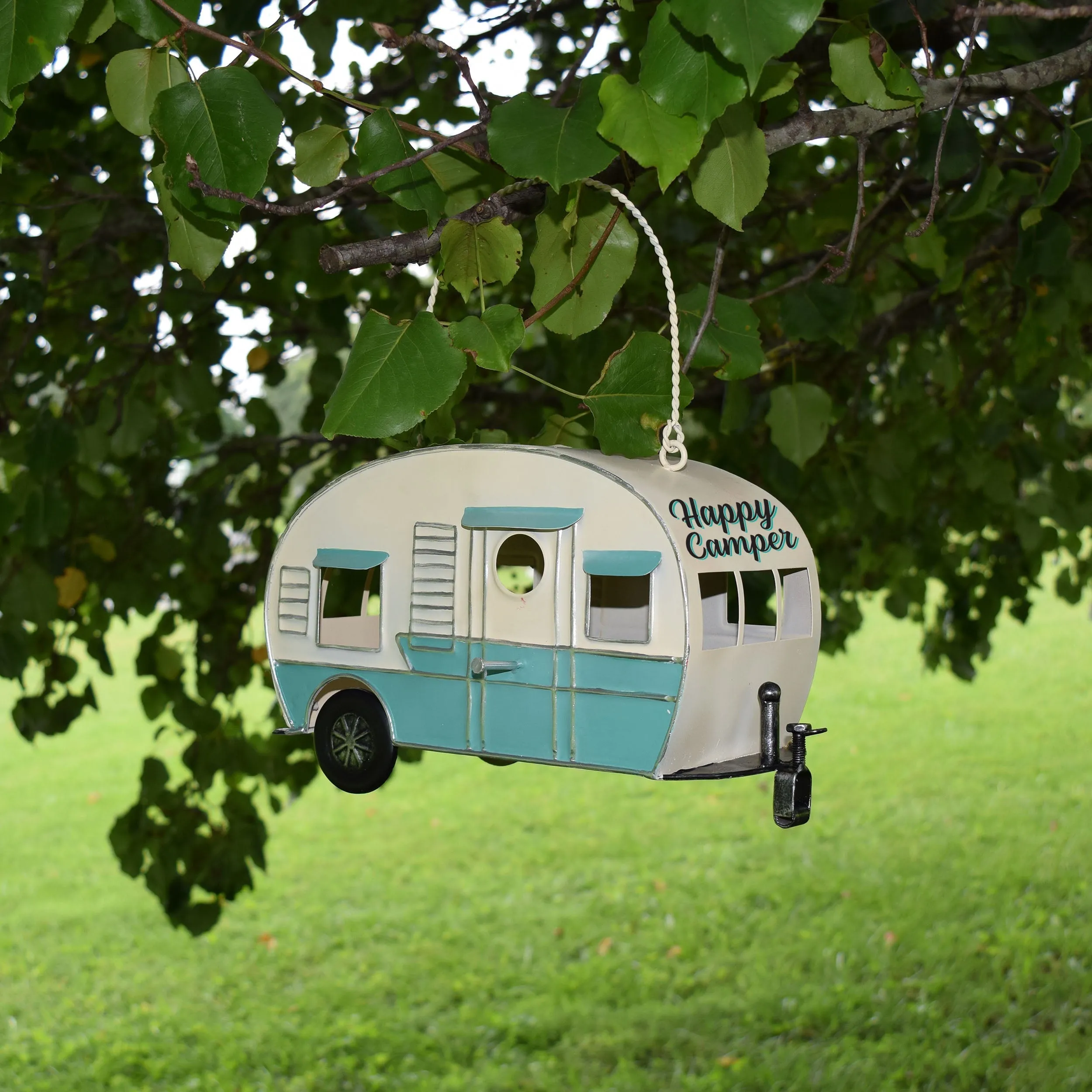 Birdhouse-RV Turquoise and White