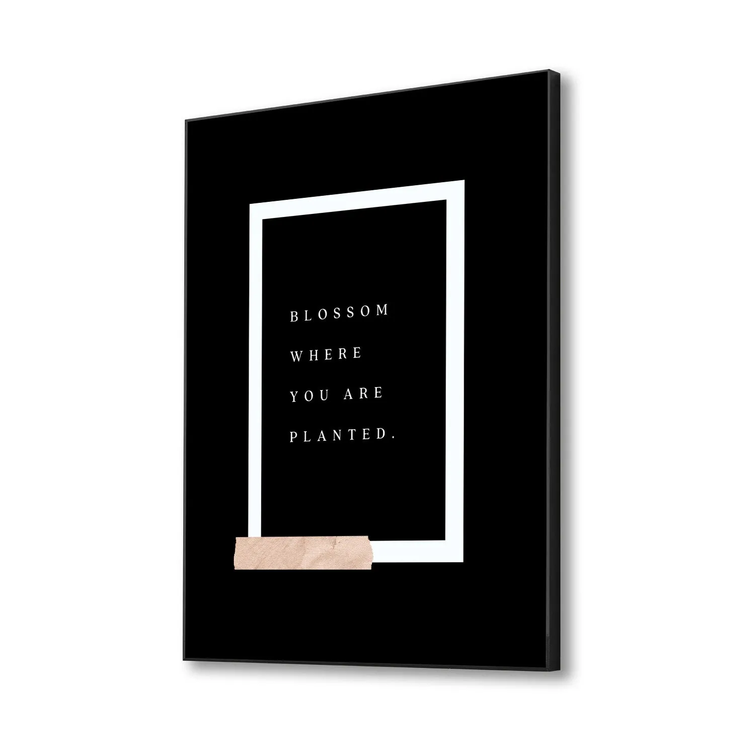 Bloom and Thrive Framed Canvas Art Motivation Inspirational Quotes Printed Wall Painting