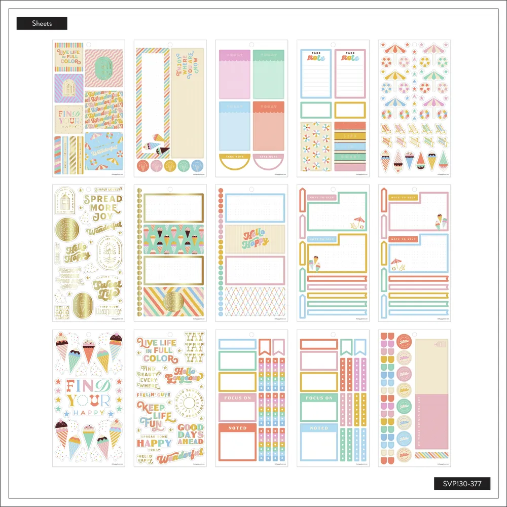 Boardwalk Ice Cream - Value Pack Stickers - Big