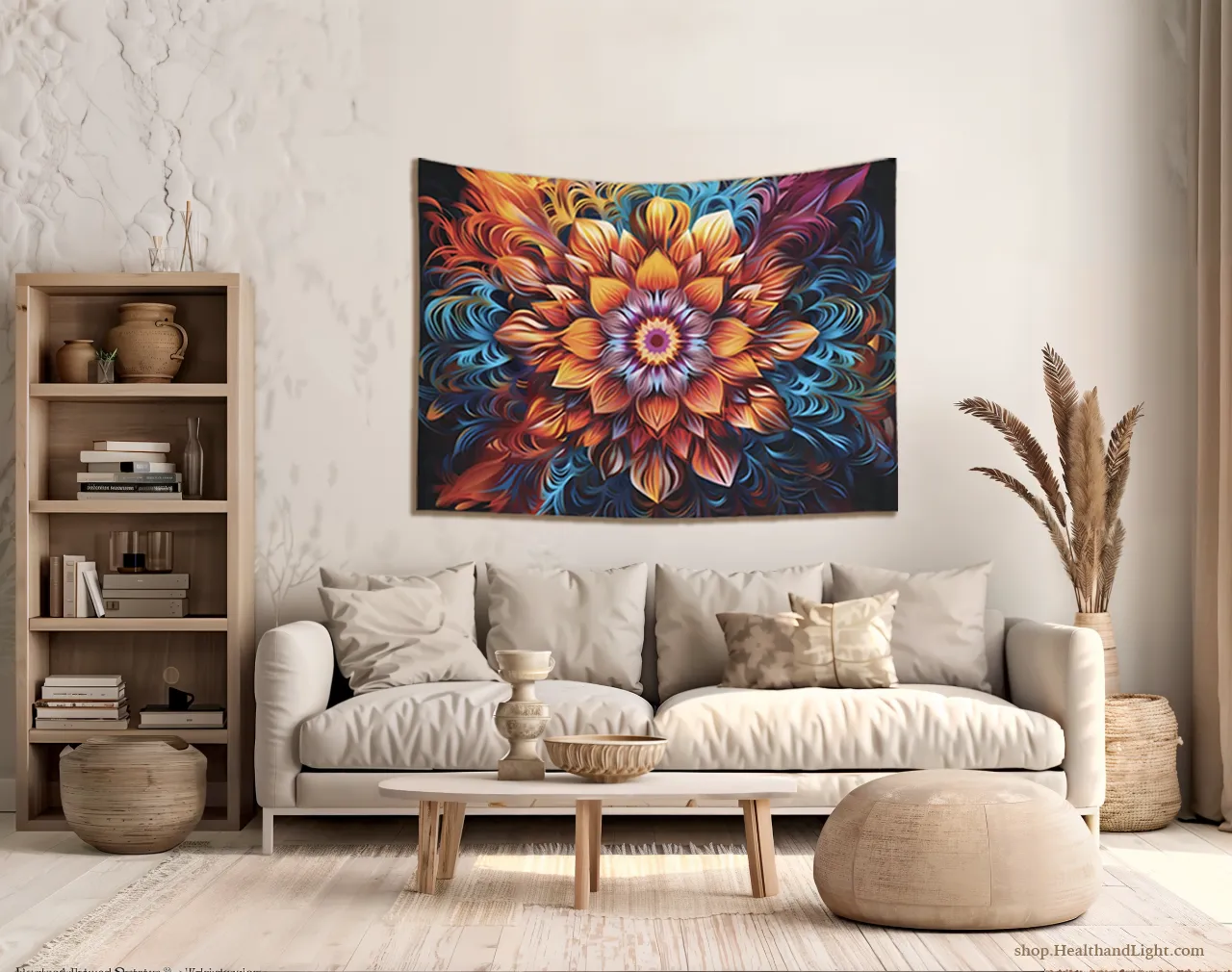 Boho Floral Wall Hanging Mandala Tapestry #2