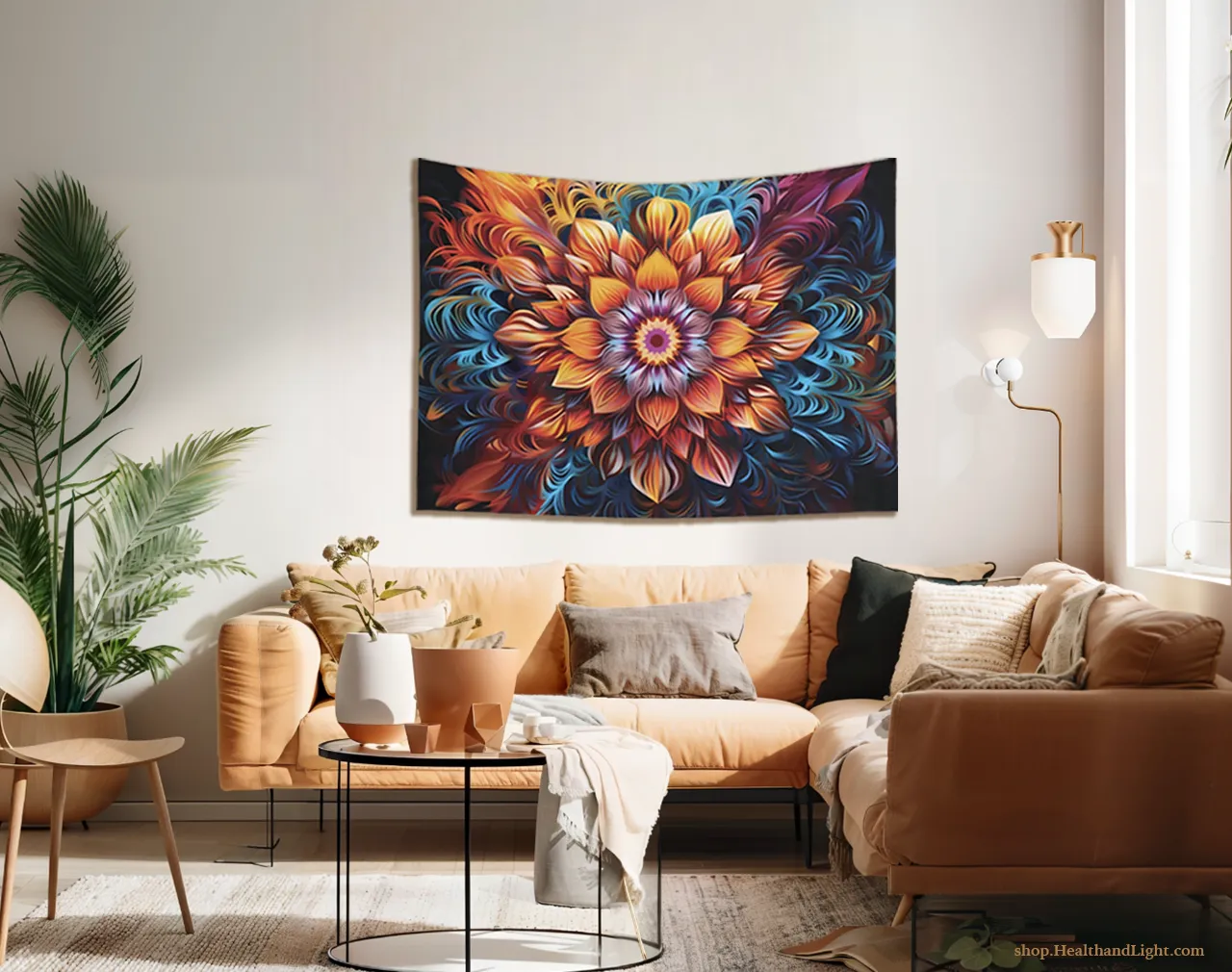 Boho Floral Wall Hanging Mandala Tapestry #2