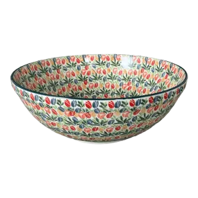 Bowl, Round, 12.75" in "Tulip Burst" by Ceramika Artystyczna | A154-U4226