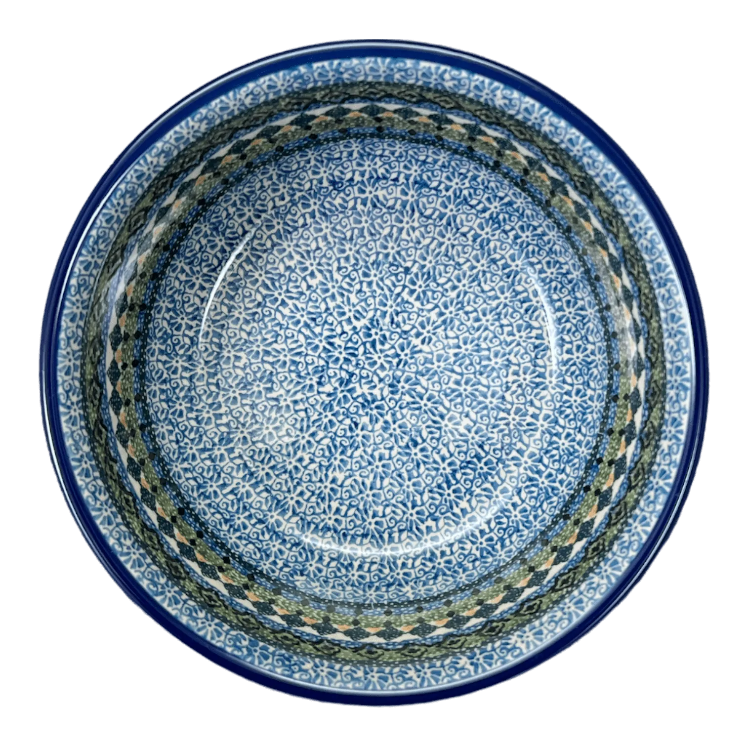 Bowl, Round, 7.75" in "Aztec Blues" by Ceramika Artystyczna | A211-U4428