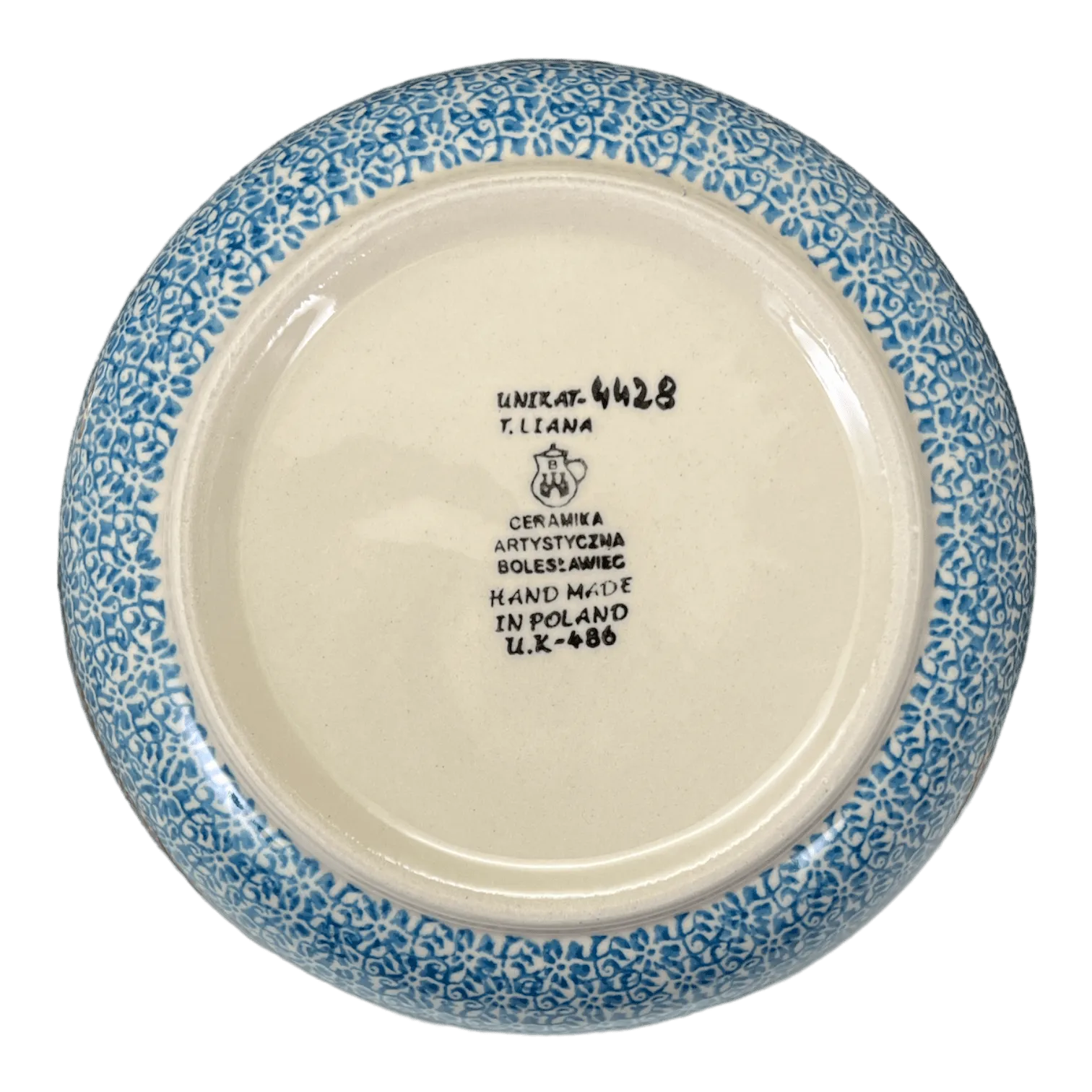 Bowl, Round, 7.75" in "Aztec Blues" by Ceramika Artystyczna | A211-U4428