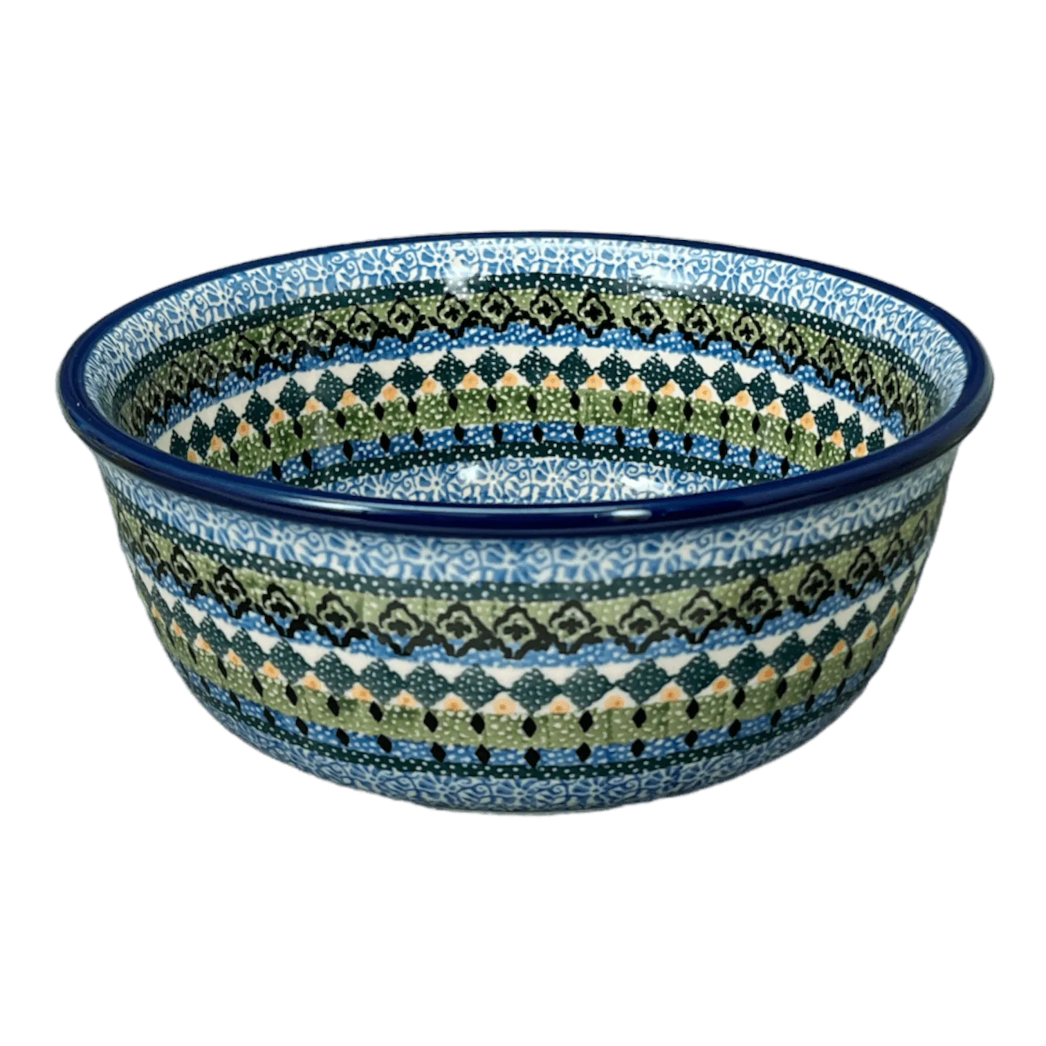 Bowl, Round, 7.75" in "Aztec Blues" by Ceramika Artystyczna | A211-U4428