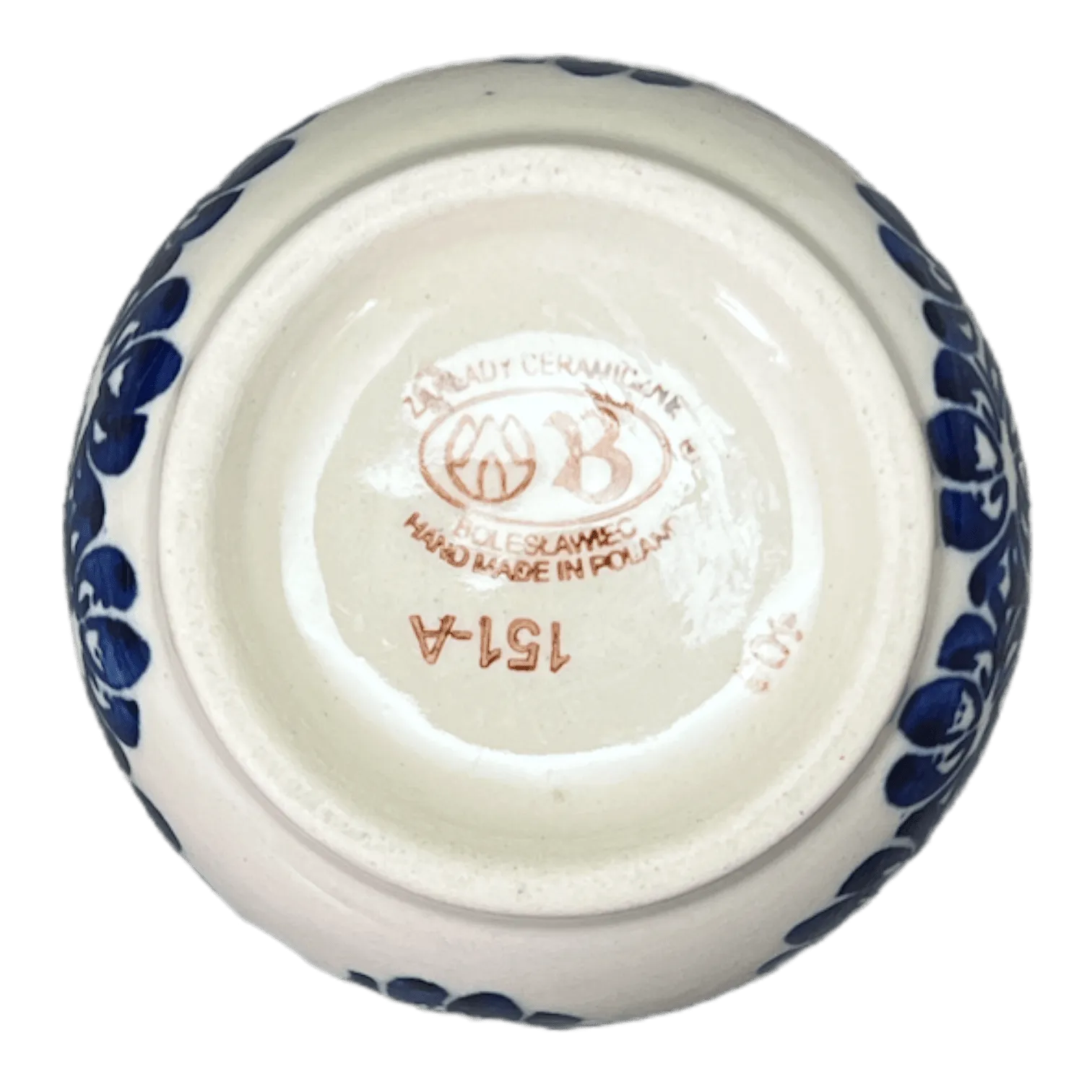 Bowl, Round, Bubble, Sugar Bowl, Small, 3.5" in "Blue Floral Vines" by Zaklady | Y729-D1210A