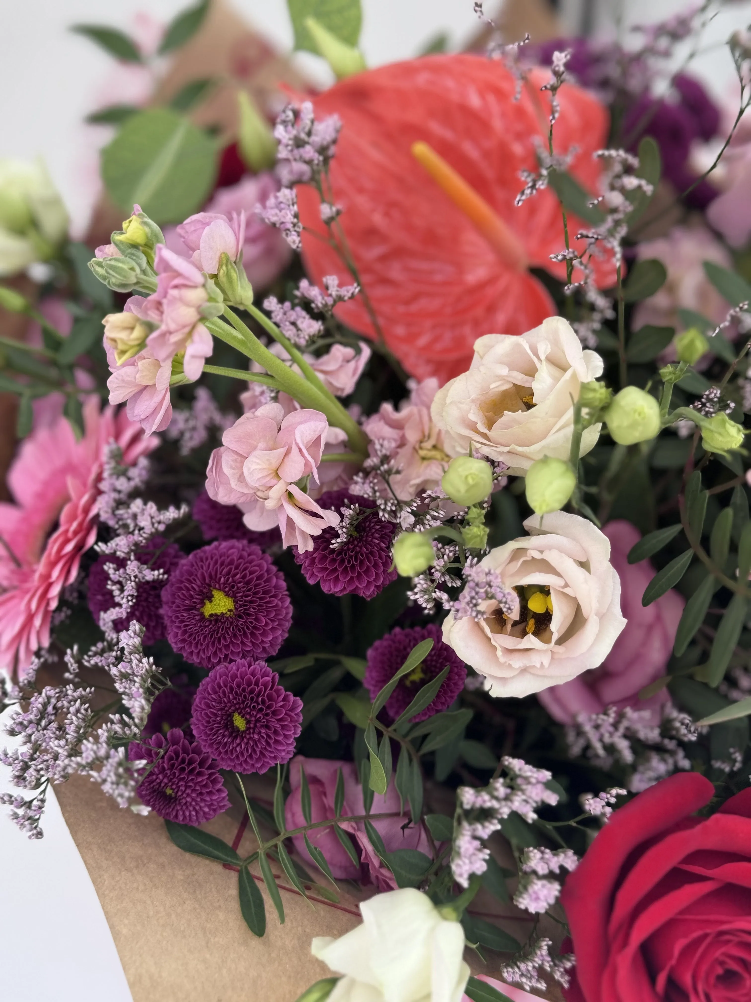 Bright hand tied bouquets