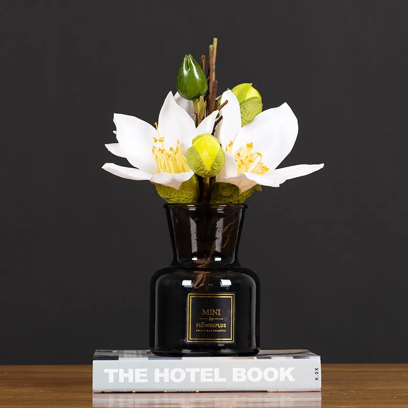 Bulk 12" Kapok Bouquet Artificial Flowers Bouquet Table Centerpiece Floral Arrangement Wholesale