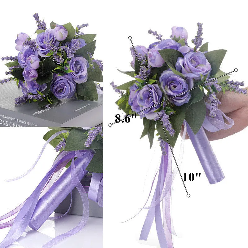 Bulk Rose Bridesmaid Bouquet Wedding Bouquet Artificial Flowers Wholesale
