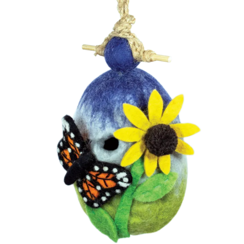 Butterfly Garden Felt Birdhouse