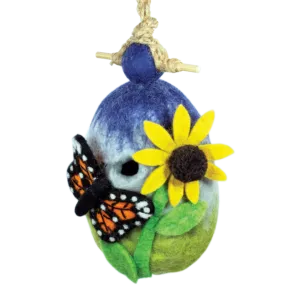 Butterfly Garden Felt Birdhouse