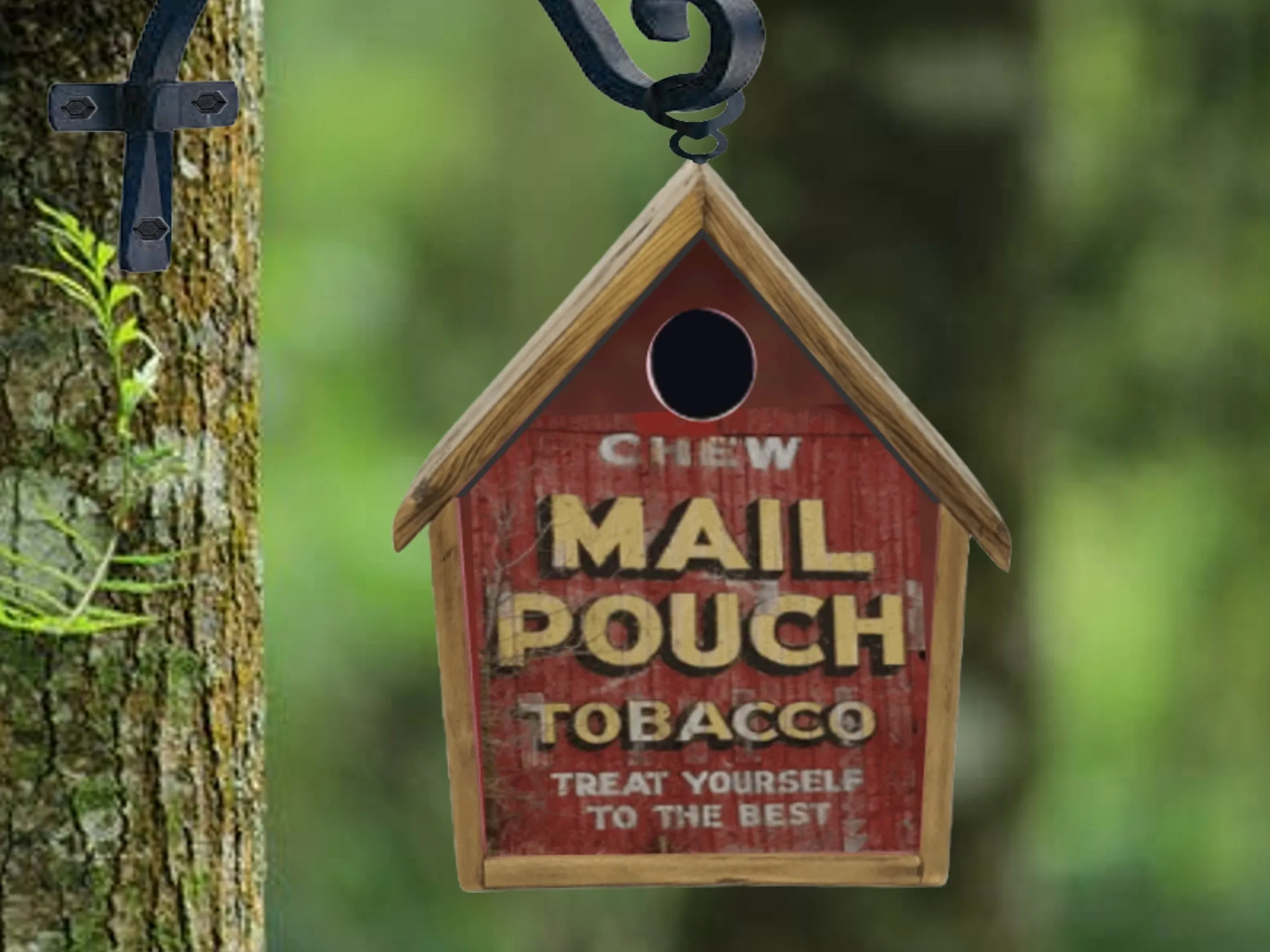 Cartoon Birdhouse Bird House Handmade Custom Design Old Joe Crow