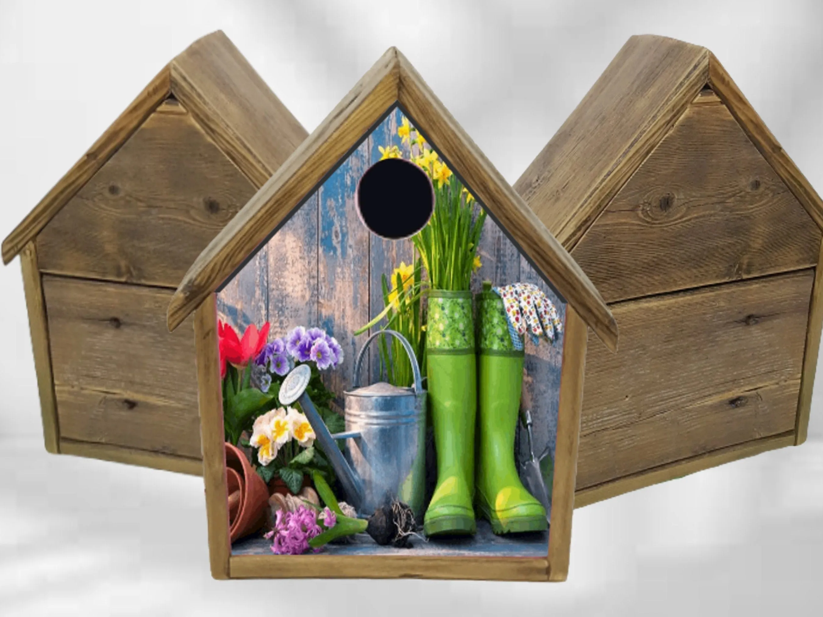 Cartoon Birdhouse Bird House Handmade Custom Design Old Joe Crow