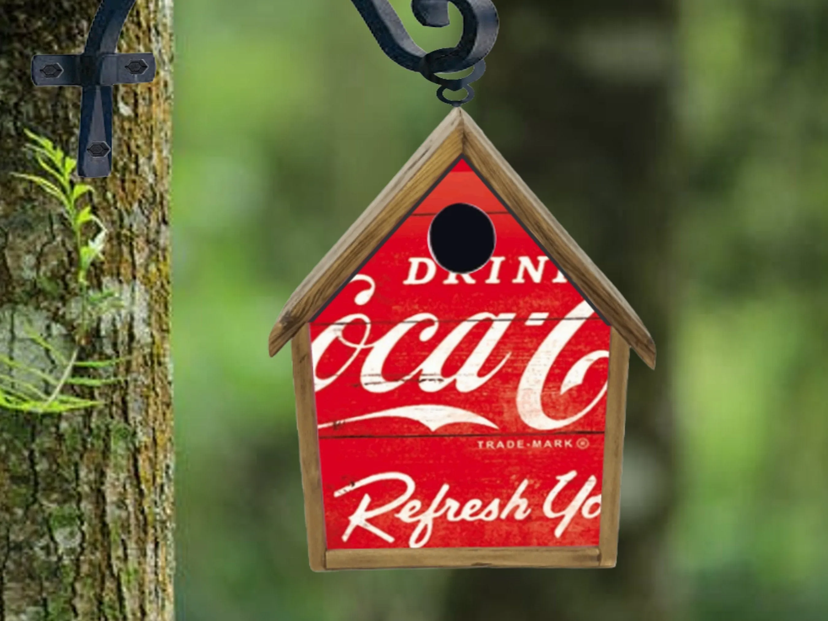 Cartoon Birdhouse Bird House Handmade Custom Design Old Joe Crow