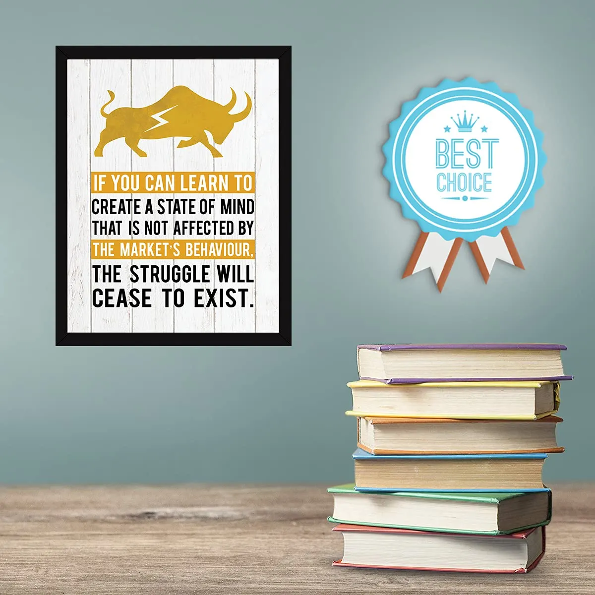 Chaka Chaundh - Trading Quotes Wall Frames - Stock Market Quotes Wall Frames - Finance Quotes Wall Frames - Share market quotes frames – Money Quotes Wall Frames - (13.6 X 10.6 Inches)