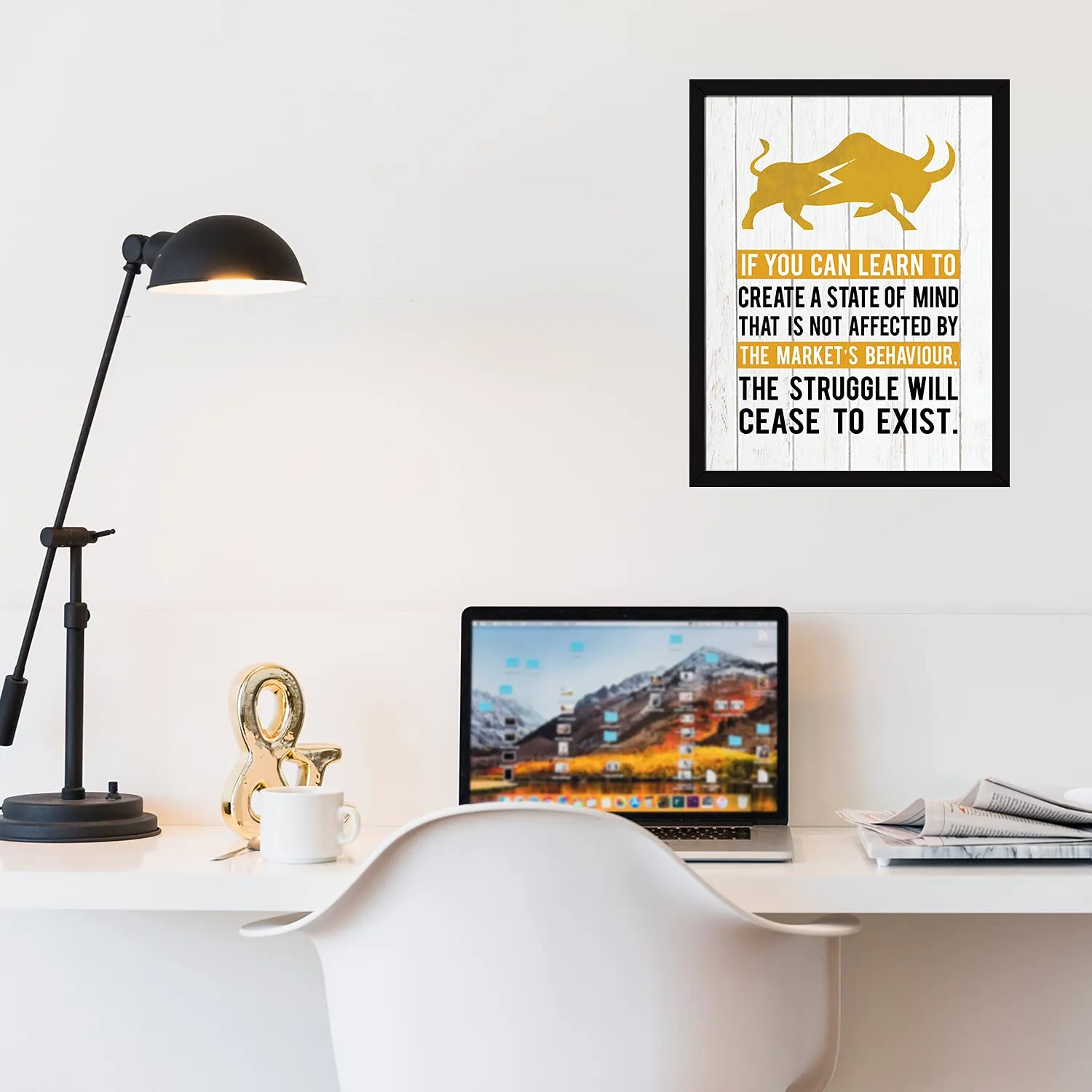 Chaka Chaundh - Trading Quotes Wall Frames - Stock Market Quotes Wall Frames - Finance Quotes Wall Frames - Share market quotes frames – Money Quotes Wall Frames - (13.6 X 10.6 Inches)
