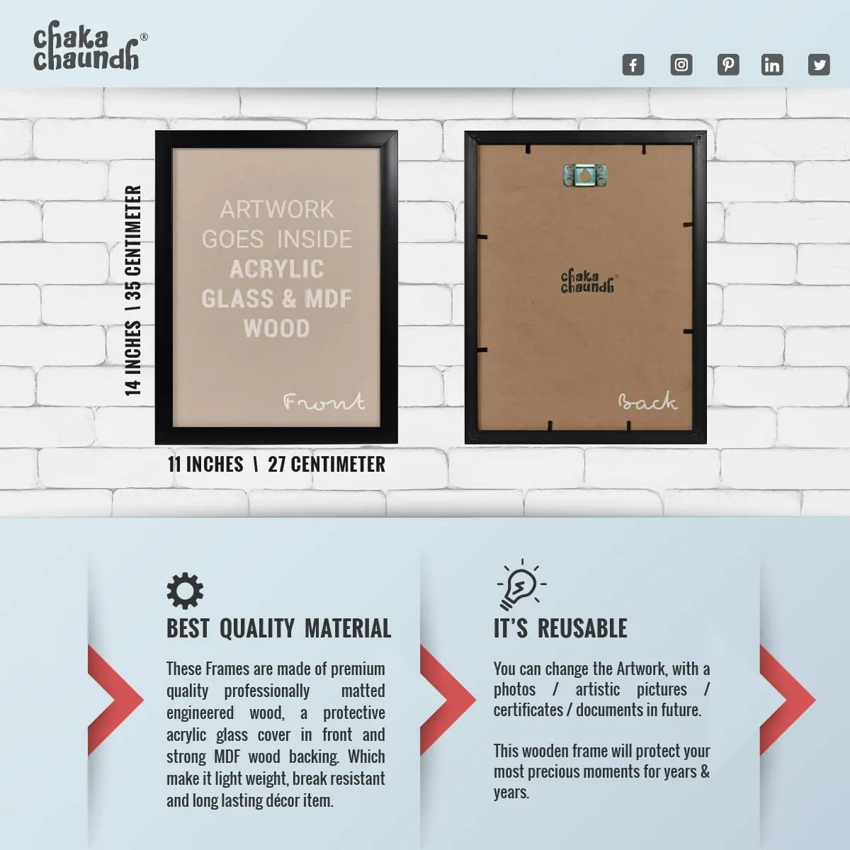 Chaka Chaundh - Trading Quotes Wall Frames - Stock Market Quotes Wall Frames - Finance Quotes Wall Frames - Share market quotes frames – Money Quotes Wall Frames - (13.6 X 10.6 Inches)