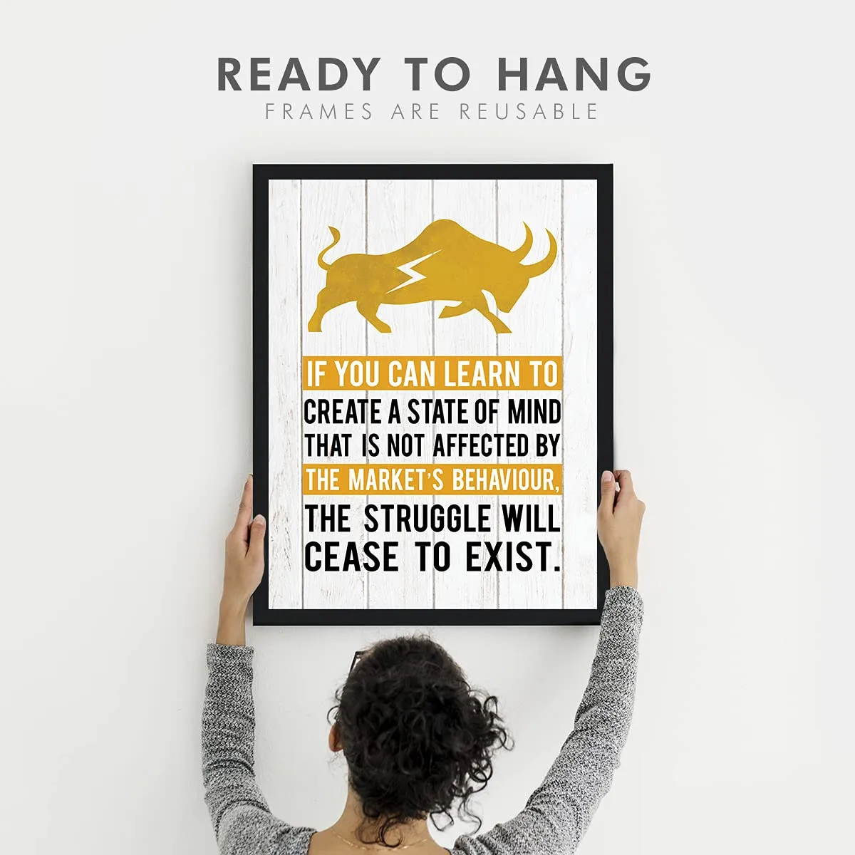Chaka Chaundh - Trading Quotes Wall Frames - Stock Market Quotes Wall Frames - Finance Quotes Wall Frames - Share market quotes frames – Money Quotes Wall Frames - (13.6 X 10.6 Inches)