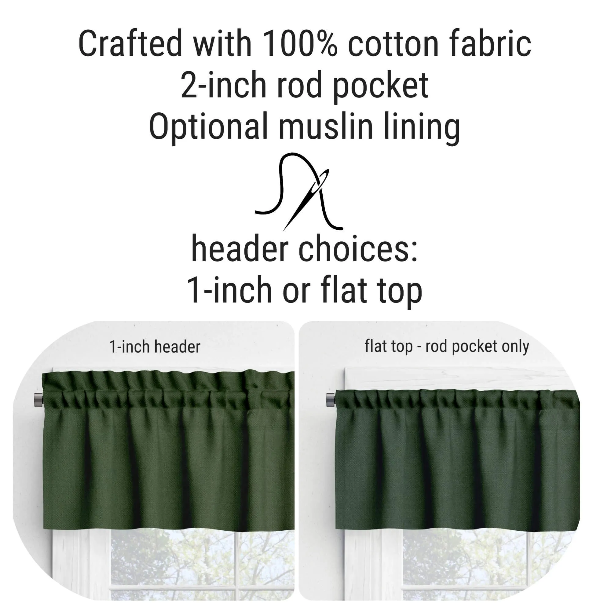 Cherry Daisy Kitchen Valances and Cafe Curtains