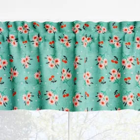 Cherry Daisy Kitchen Valances and Cafe Curtains