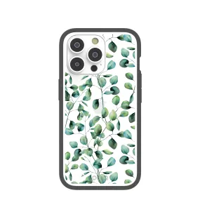 Clear Eucalyptus iPhone 14 Pro Case With Black Ridge