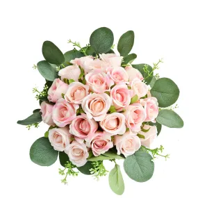 Clearance Bulk Pre-Made Rose Flowers Bouquet for Wedding Centerpieces Party Table Floral Arrangements Bridesmaid Bouquets Wholesale