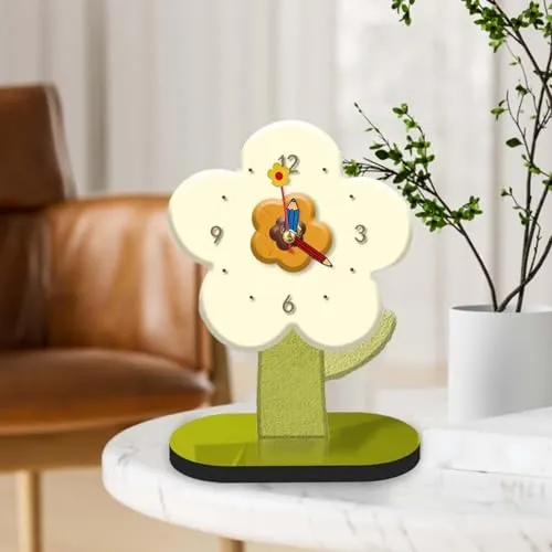CLUB BOLLYWOOD® Desktop Clock Ornament Modern Tabletop Clock for Living Room Desktop Bedroom White 20Cmx25Cm|Home & Garden | Home D?©cor | Clocks | Wall Clocks|1 Desktop Clock