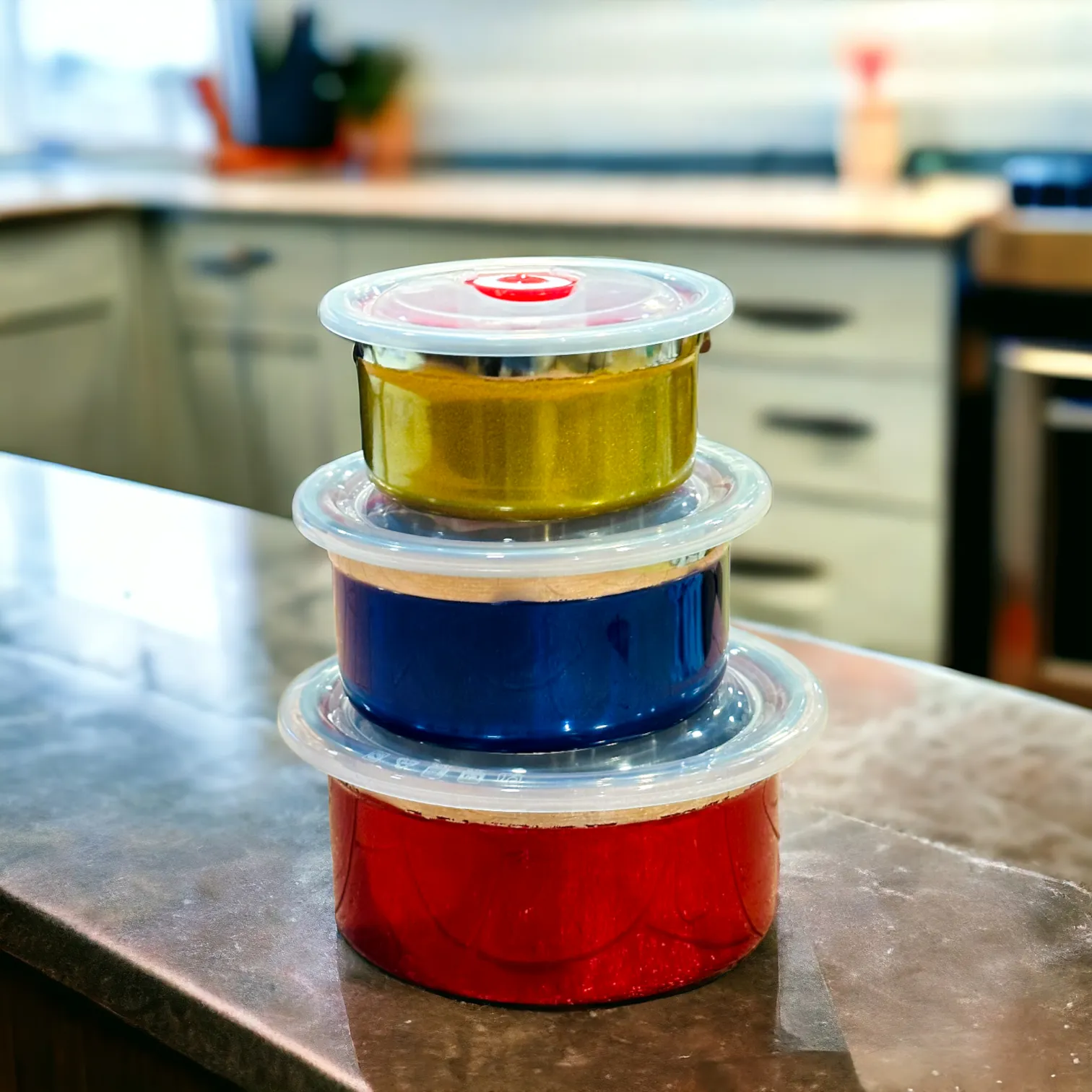 Colorful Stainless Steel Bowl Set
