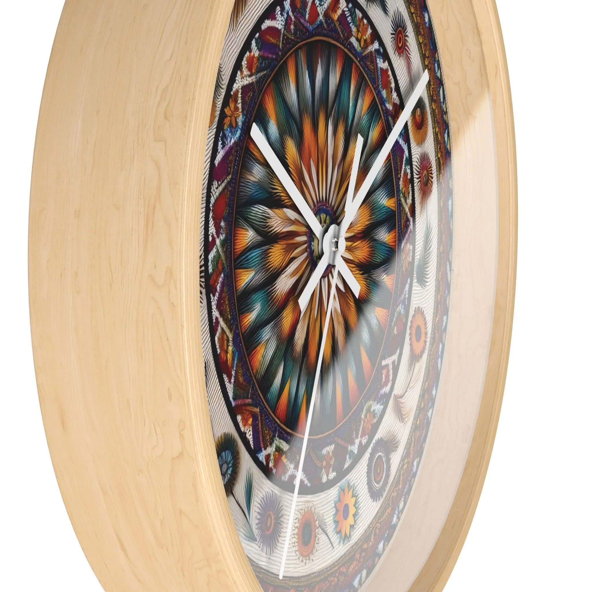 Colourful bohemian minimal design  Wall Clock
