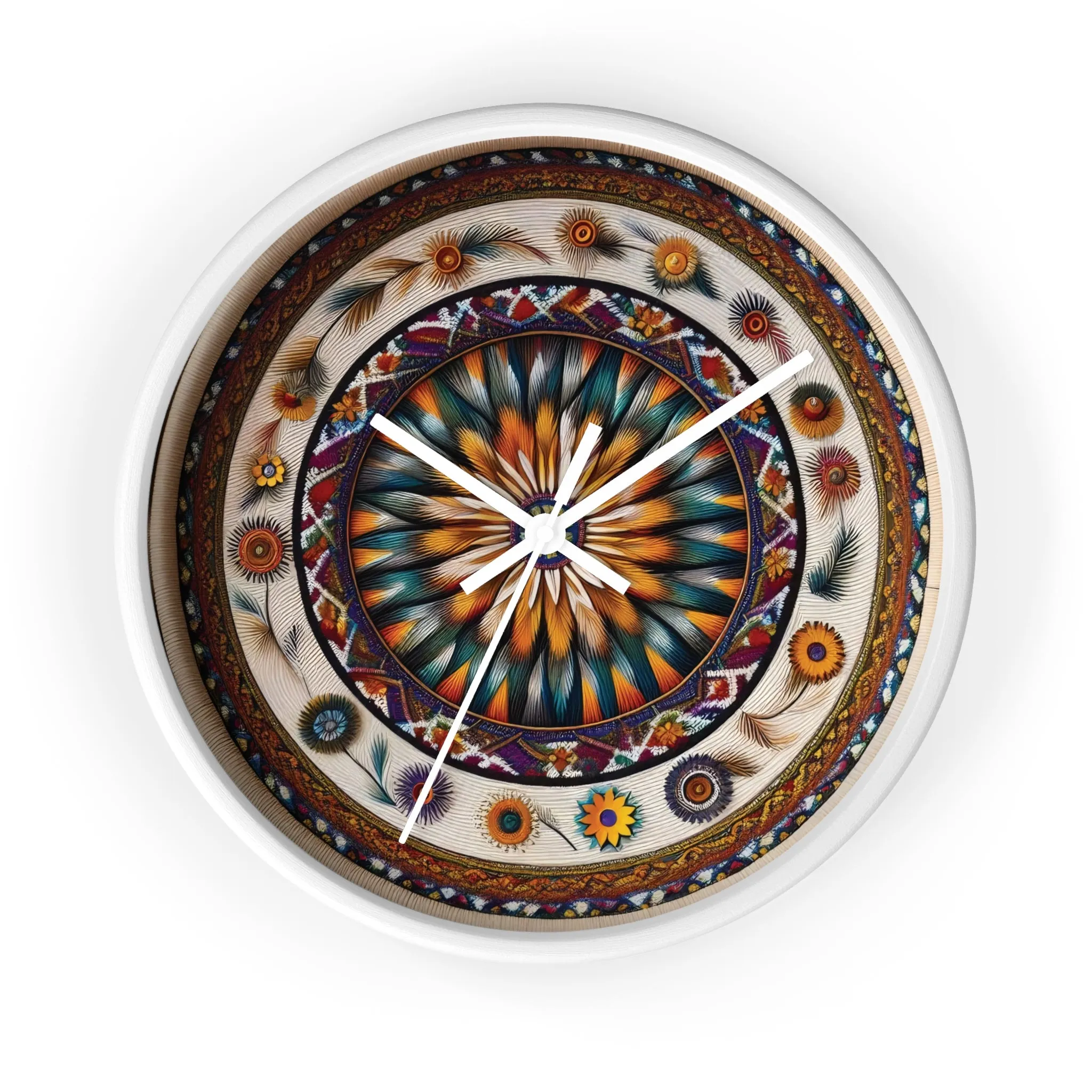 Colourful bohemian minimal design  Wall Clock