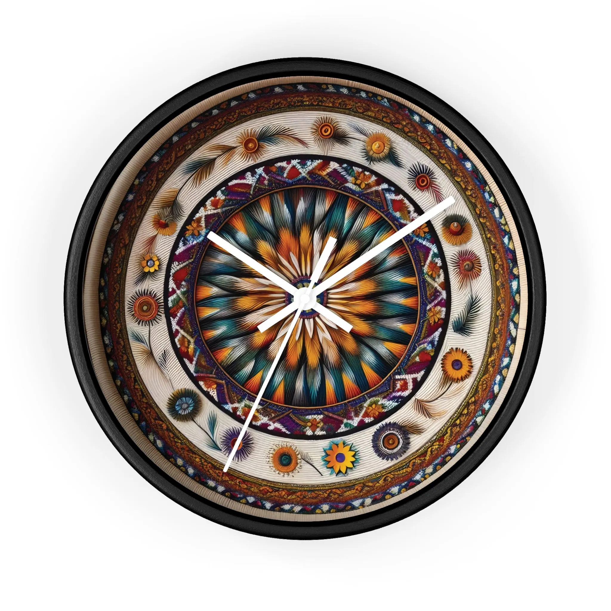 Colourful bohemian minimal design  Wall Clock