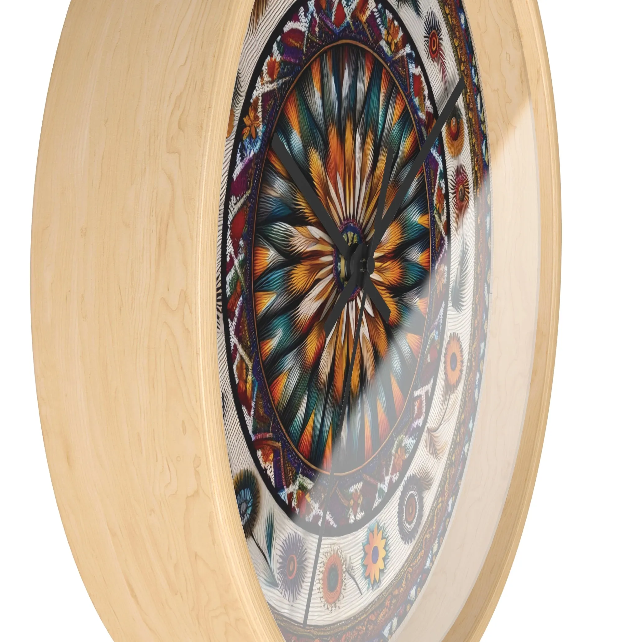 Colourful bohemian minimal design  Wall Clock